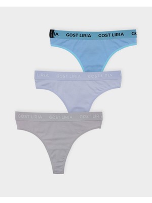 GOST LİRİA Mono Soft Kadın String Külot  3 Lü Paket - Çok Renkli
