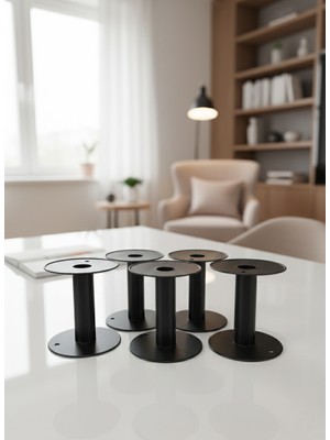 Be Beauty 5 Adet Siyah Boş Makara Dış Çap 10,5 Cm, Iç Çap 3 cm , Uzunluk 12 cm
