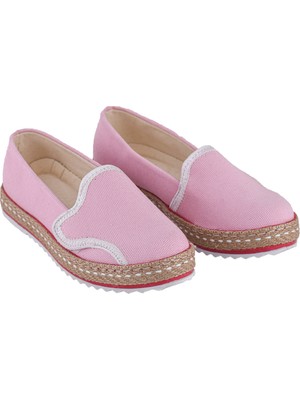 Cotto Shoes Pembe Keten Kadın Sneaker