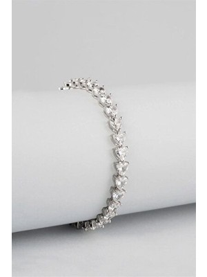 Ekonomik Sepeti Kalp Desenli Çelik Bileklik