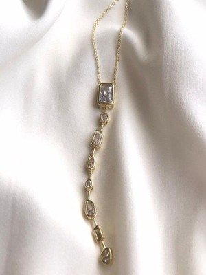 Ekonomik Sepeti Gold Kadın Taşlı Çelik Kolye