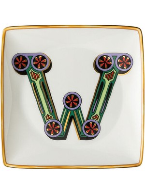 Versace Holiday Alphabet 12 cm Kare Tabak W Harfi 11940-403703-15253