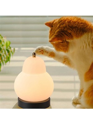 PremiumPort Şarjlı Dokunmatik Armut Gece Lambası, 3 Mod, Restoran ve Ev Dekoru