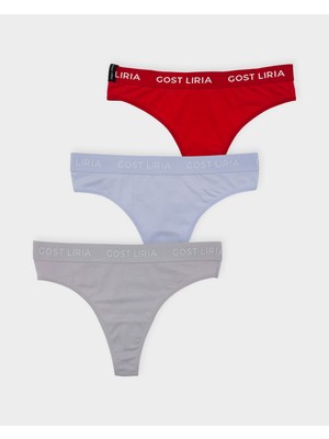 GOST LİRİA Everyday Kadın String Külot  3 Lü Paket - Çok Renkli