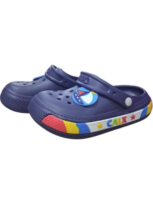 Benitto Kids Calx Erkek Çocuk Gemi Figürlü Kaydırmaz Taban Terlik Sandalet BNT7020