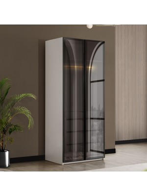 Setay Blesk Gardırop, More 2 Kapaklı Çekmeceli Dolap - Reflekte Kapaklı