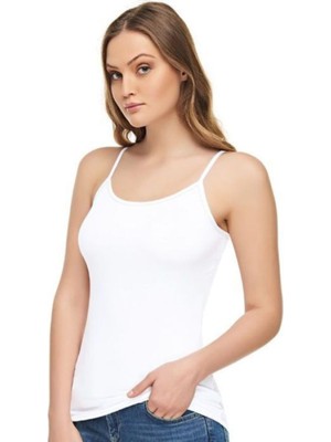 Tutku Elit Kadın Beyaz Modal Ip Askılı Atlet-Beyaz-Xl