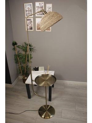 PremiumPort El Yapımı Jüt ve Recycle Iplikli Hareketli Zemin Lambası