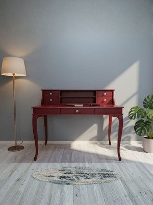 Gazzini Furniture Crown Fransız Still Raflı Ahşap Çalışma Masası 80X125