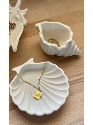 NİLCANDLE Deniz Temalı 3'lü Dekoratif Takı ve Aksesuar Kase Seti – Doğal, Dekoratif ve Hediyelik