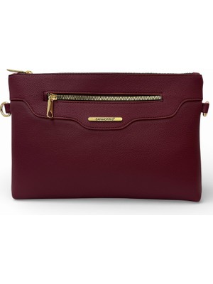 Sanmorris Kadın Suni Deri Ayarlanabilir Çapraz ve El Askılı Portföy, Clutch Çanta