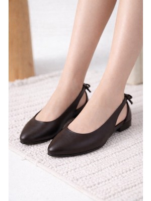 ModaFrato LUNESSA Kadın Babet Sandalet Yazlık Ayakkabı Sivri Burun Günlük Babet