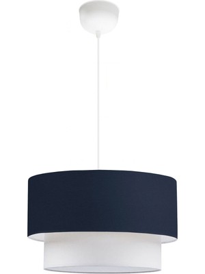 PremiumPort Lacivert Kumaş Tekli Sarkıt Avize, Şık ve Modern Aydınlatma