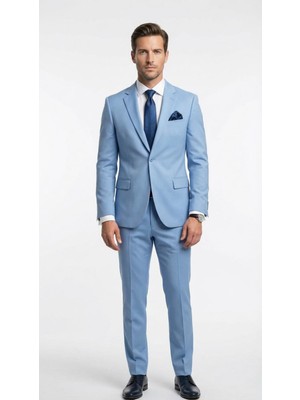 Plus Scorpion Erkek 3 Parça Slim Fit  Takım Elbise –klasik Likralı Kumaş, Tek Düğme, Çift Yırtmaçlı Modern Kesim (Ceket Yelek Pantolon)