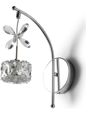 PremiumPort Şık Taşlı LED Kristal Duvar Aplik, Modern Oturma ve Yatak Odası Dekoru