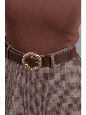 MissVina Kemerli Verev Maxi Etek 6836