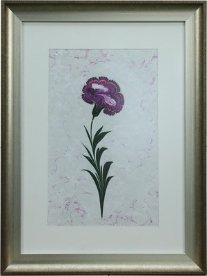 E38 El Işçiliği Ebru Zeminli Karanfil  Ebru Tablo 55*41 CM-6470