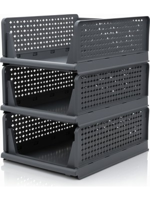 Mr. Pratic 3 Adet* Çok Amaçlı Kayar Raf Dolap Içi Kıyafet ve Ev Aksesuarı Düzenleyici