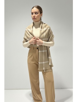 Bigdart Kadın Yumuşak Dokulu Kalın Şal Atkı 15951 - Taş