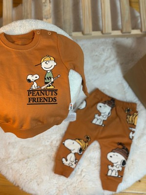 Mini Moda House Erkek 2’li Peanuts Baskılı Takım