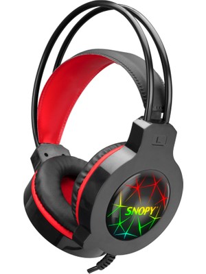 SHN Snopy Sn-Gx7, Crazy, Kablolu, 3.5mm Jac, Usb, Rainbow Aydınlatma, Gaming, Mikrofonlu, Kulaklık (Siy