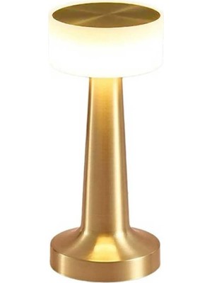 PremiumPort Dokunmatik Şarjlı Masa Lambası, Altın Gövde, Dim Edilebilir, Şık ve Kullanışlı
