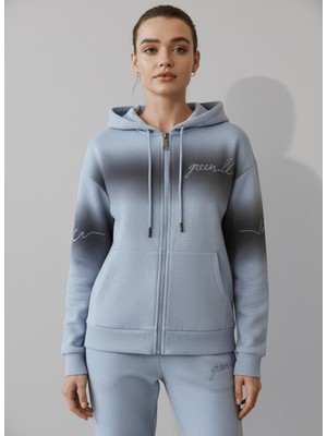 Luniva Kadın Kışlık Fermuarlı Eşofman Takımı Rahat Kalıp 44 Beden