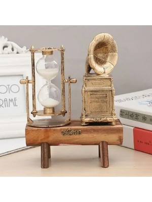 Ett Nostaljik Gramafon Tasarımlı Kum Saati Dinç Store - 004982