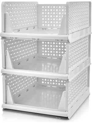 Mr. Pratic 3 Adet* Çok Amaçlı Kayar Raf Dolap Içi Kıyafet ve Ev Aksesuarı Düzenleyici