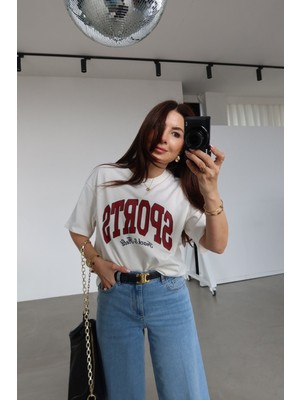 Özge Özgenç Sports Yazı Baskılı Tshirt