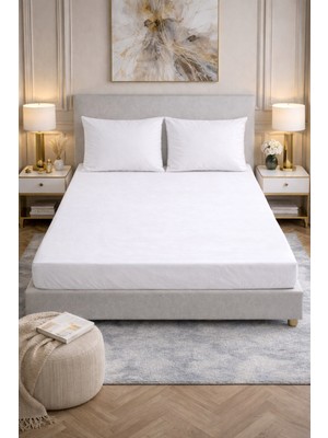 Luna Çeyiz Hediyelik Pamukören %100 Pamuk Çift Kişilik Lastikli Çarşaf Seti - 160X200+30 cm