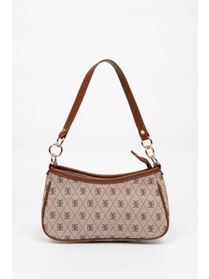 Turqa Suni Deri Desenli Ayarlanabilir Askılı Baget Çapraz ve El Çantası