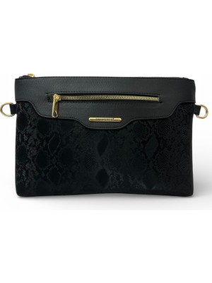 Sanmorris Kadın Suni Deri Ayarlanabilir Çapraz ve El Askılı Portföy, Clutch Çanta