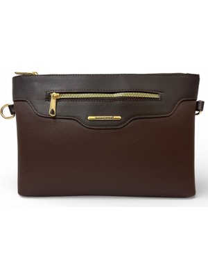 Sanmorris Kadın Suni Deri Ayarlanabilir Çapraz ve El Askılı Portföy, Clutch Çanta
