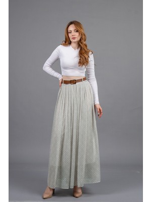 MissVina Tül Şifon Içi Astarlı Maxi Etek 6857