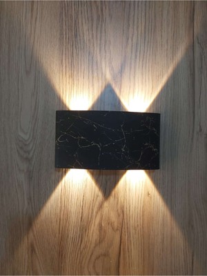 PremiumPort Uranüs Mermer Desen LED Aplik 4W Gün Işığı Çift Yönlü Iç-Dış Mekan