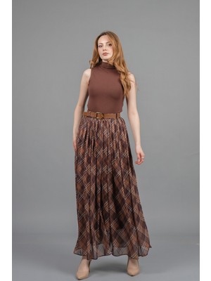 MissVina Tül Şifon Içi Astarlı Maxi Etek 6857