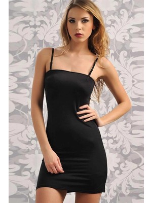 Vip Marketim Vipmarketim Mikropolyamid Kumaşlı Askıları Çıkabilen Straplez Kısa Elbise Altı Kombinezon