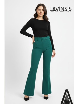 Lavinsis Yüksek Bel Ispanyol Paça Kadın Pantolon