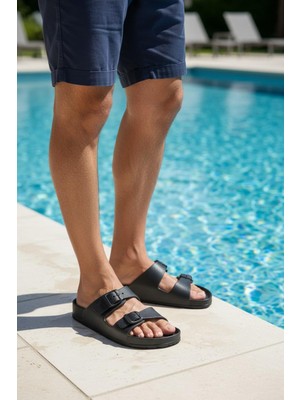 Ceyo Plaj Havuz Suya Dayanıklı Hafif Esnek Anatomik  Erkek Terlik
