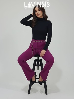 Lavinsis Yüksek Bel Ispanyol Paça Kadın Pantolon