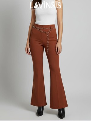 Lavinsis Yüksek Bel Ispanyol Paça Kadın Pantolon