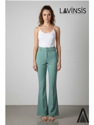 Lavinsis Yüksek Bel Ispanyol Paça Kadın Pantolon