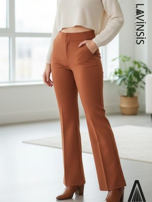 Lavinsis Yüksek Bel Ispanyol Paça Kadın Pantolon
