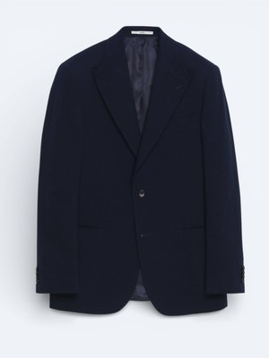 Kip Lacivert Düz Pamuk Karışımlı Takım Elbise