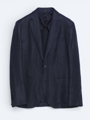 Kip Renkli Mikro Modern Fit Yün Karışımlı Ceket