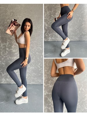 Elaxi Kadın Içi Şardonlu Klasik Tayt | Yüksek Bel, Toparlayıcı Dalgıç Kumaş