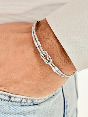 Ferro Gümüş Çelik Erkek Bileklik FRJ10142A-A 2 Yıl Garantili Hediye Paketli