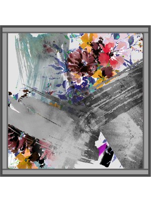 Aker Gri Ipek Twill Eşarp