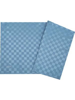 Aker Mavi 70X190 Dama Şal